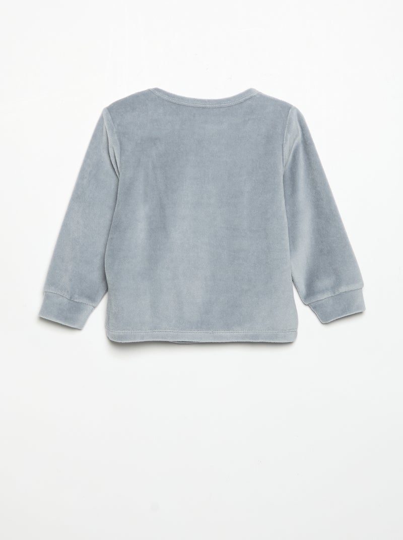 Pyjama 2 pièces - Sweat + pantalon Bleu - Kiabi