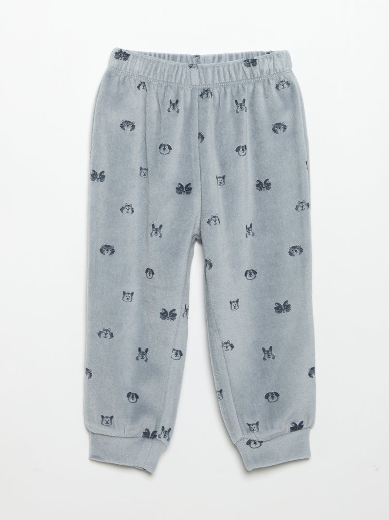 Pyjama 2 pièces - Sweat + pantalon Bleu - Kiabi