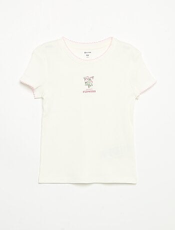 Pyjama 2 pièces - T-shirt à manches courtes + pantalon rayé