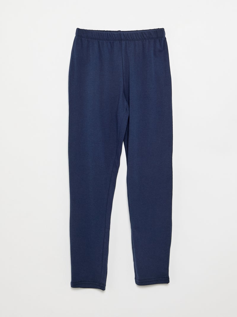 Pyjama 2 pièces - T-shirt à manches longues + pantalon Blanc - Kiabi