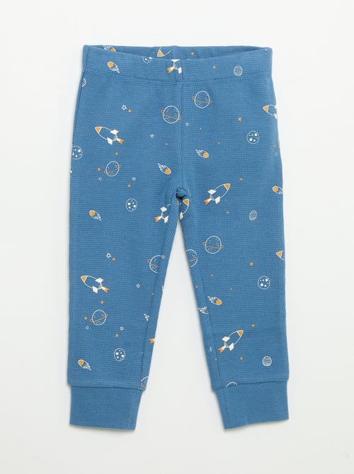 Pyjama 2 pièces - T-shirt à manches longues + pantalon - Kiabi Pyjama 2 pièces - T-shirt à manches longues + pantalon - Kiabi