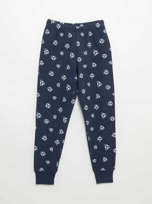 Pyjama 2 pièces - T-shirt à manches longues + pantalon - Kiabi