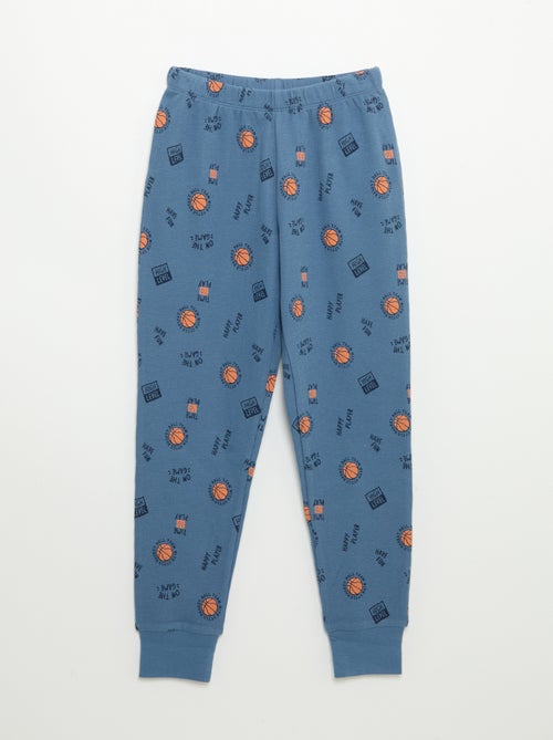 Pyjama 2 pièces - T-shirt à manches longues + pantalon - Kiabi