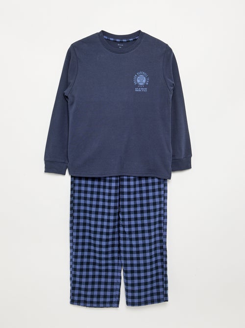Pyjama 2 pièces - T-shirt à manches longues + Pantalon - Kiabi Pyjama 2 pièces - T-shirt à manches longues + Pantalon - Kiabi