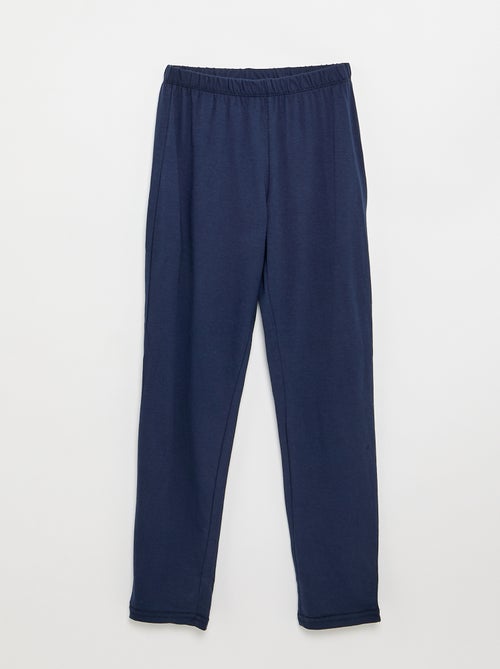 Pyjama 2 pièces - T-shirt à manches longues + pantalon - Kiabi