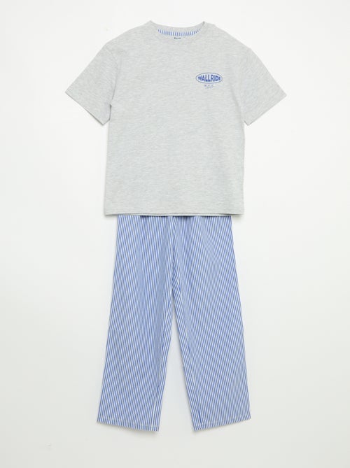 Pyjama 2 pièces - T-shirt manches courtes + pantalon - Kiabi