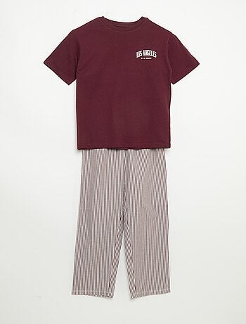 Pyjama 2 pièces - T-shirt manches courtes + pantalon