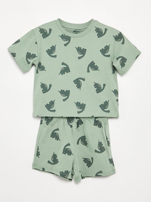 Pyjama 2 pièces - T-shirt + short - Kiabi