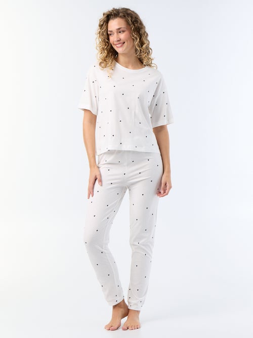 Pyjama 2 pièces - tee-shirt + pantalon - Kiabi Pyjama 2 pièces - tee-shirt + pantalon - Kiabi