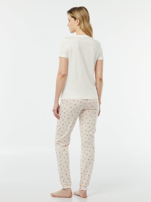 Pyjama 2 pièces - tee-shirt + pantalon imprimé - Kiabi