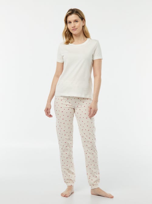 Pyjama 2 pièces - tee-shirt + pantalon imprimé - Kiabi