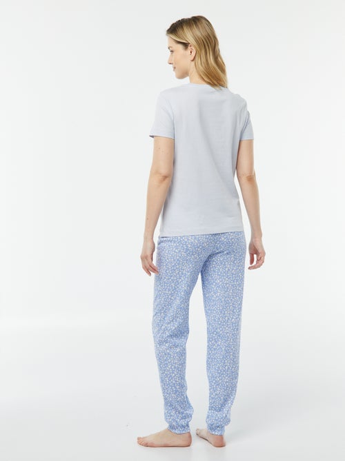 Pyjama 2 pièces - tee-shirt + pantalon imprimé - Kiabi