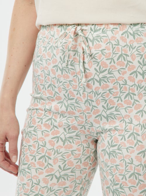 Pyjama 2 pièces - tee-shirt + pantalon imprimé - Kiabi