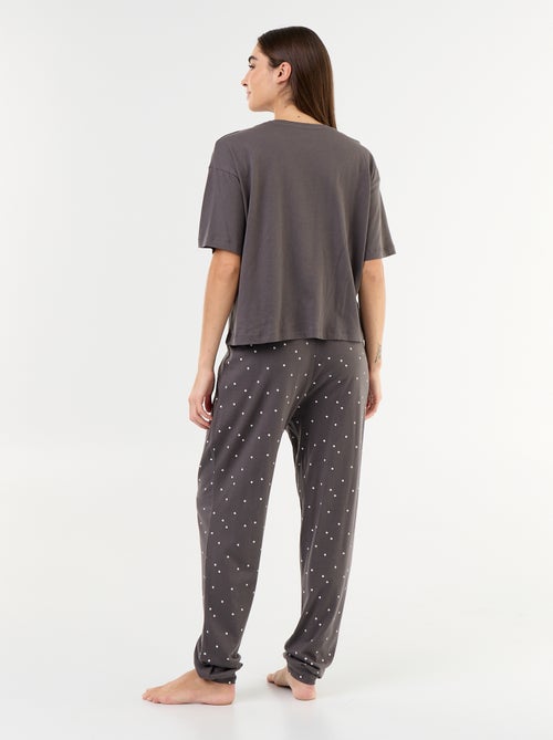 Pyjama 2 pièces - tee-shirt + pantalon - Kiabi