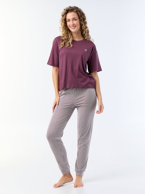 Pyjama 2 pièces - tee-shirt + pantalon - Kiabi Pyjama 2 pièces - tee-shirt + pantalon - Kiabi