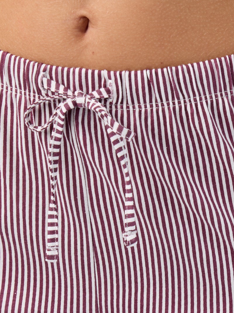 Pyjama 2 pièces - tee-shirt + pantalon Rouge - Kiabi