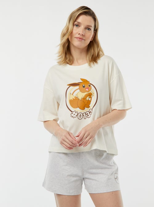 Pyjama 2 pièces - tee-shirt + short 'Evoli' - Kiabi