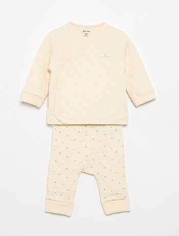 Pyjama 2 pièces ajustable matelassé