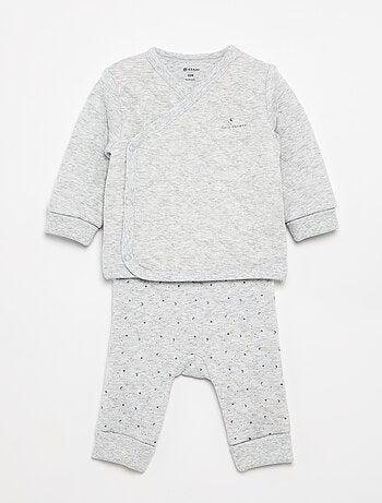 Pyjama 2 pièces ajustable matelassé