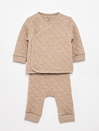 Pyjama 2 pièces ajustable matelassé