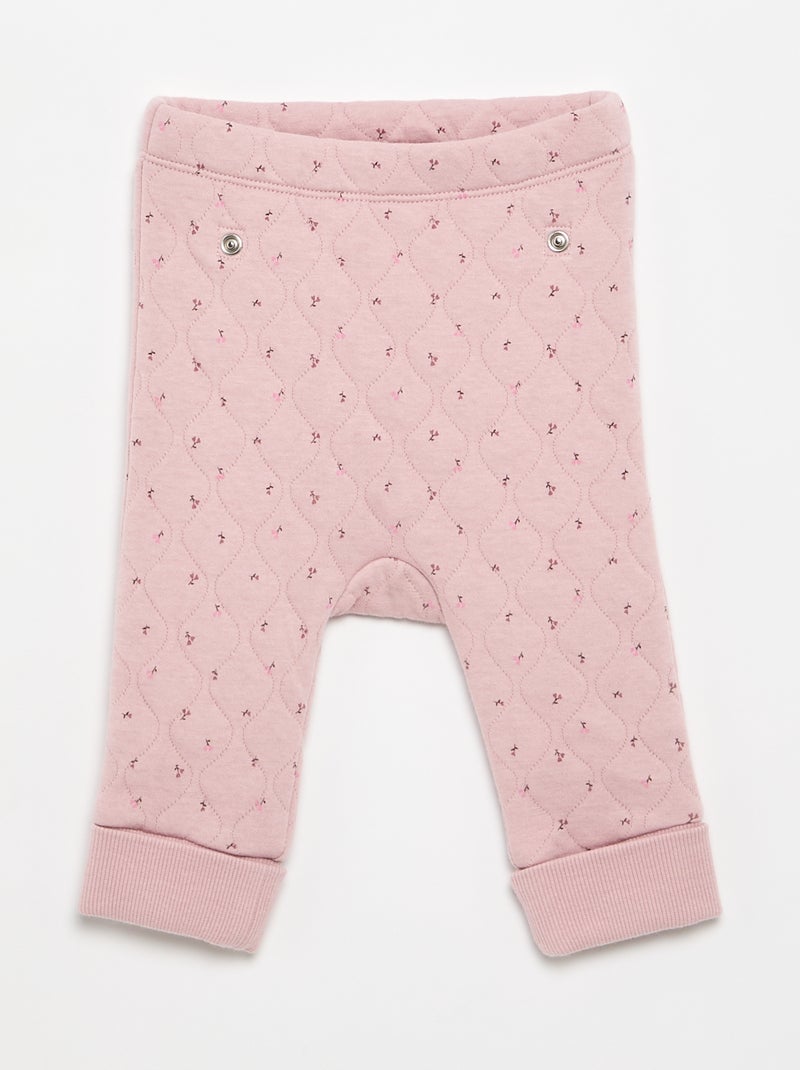 Pyjama 2 pièces ajustable matelassé Rose - Kiabi