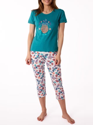 Pyjama 2 pièces ananas manches courtes