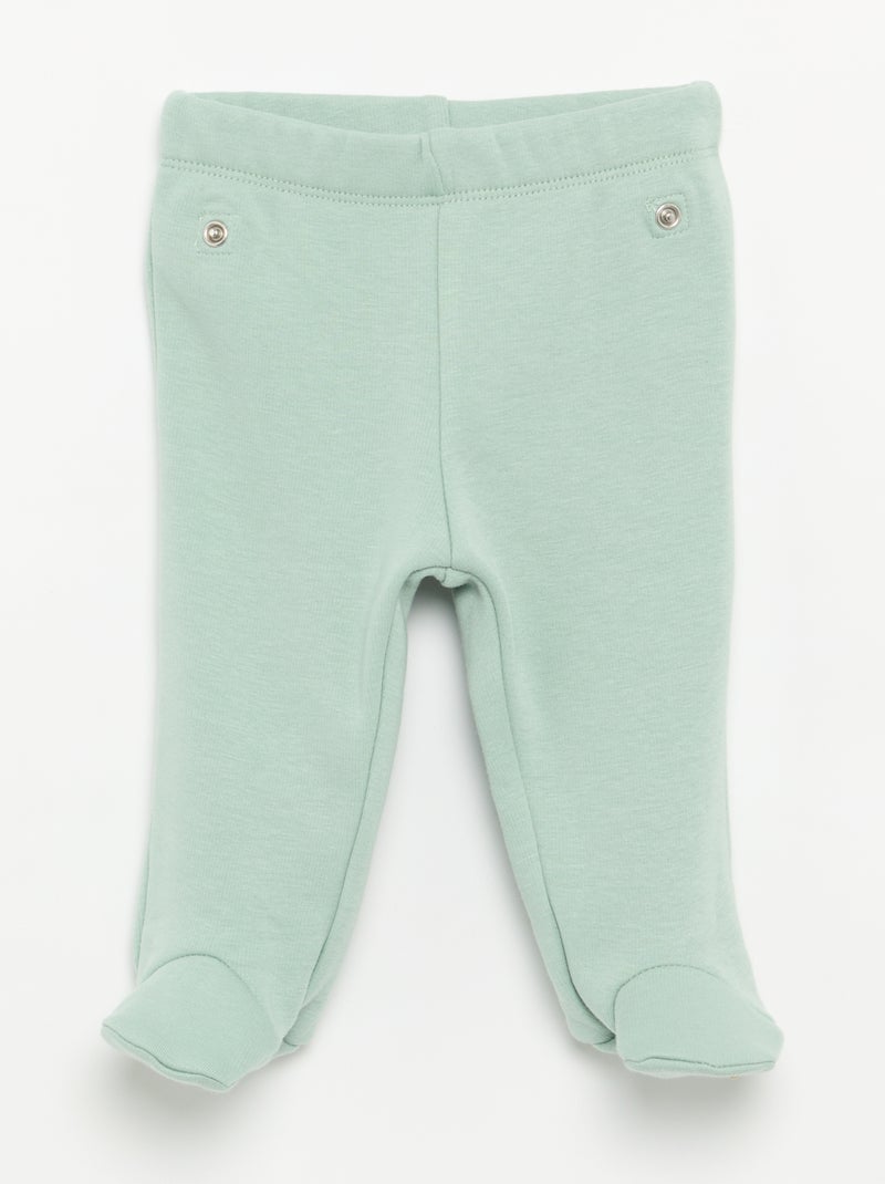 Pyjama 2 pièces aspect velours Vert - Kiabi
