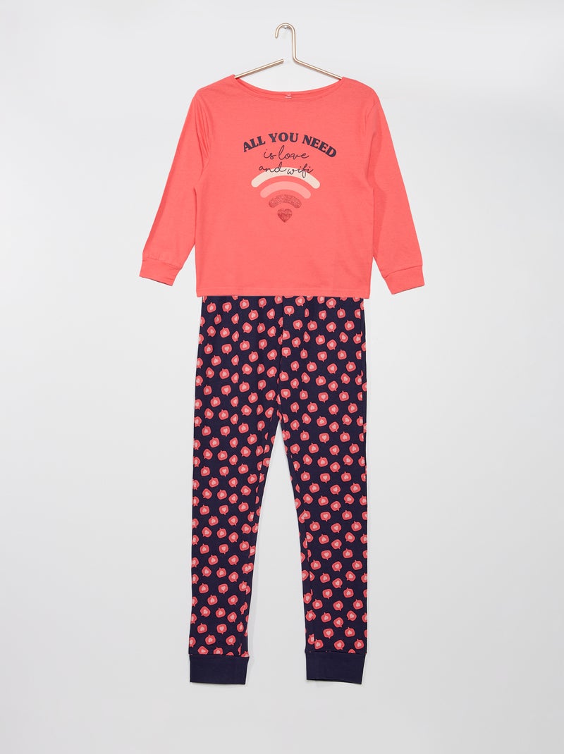 Pyjama 2 pièces Bleu marine - Kiabi