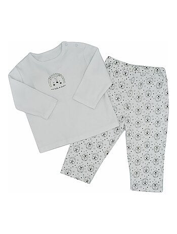 Soldes Pyjama 2 pièces bébé : découvrez nos modèles - gris - Kiabi