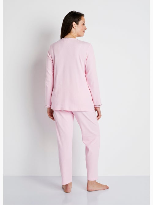 Pyjama 2 pièces coton, broderie poitrine - Afibel - Kiabi Pyjama 2 pièces coton, broderie poitrine - Afibel - Kiabi