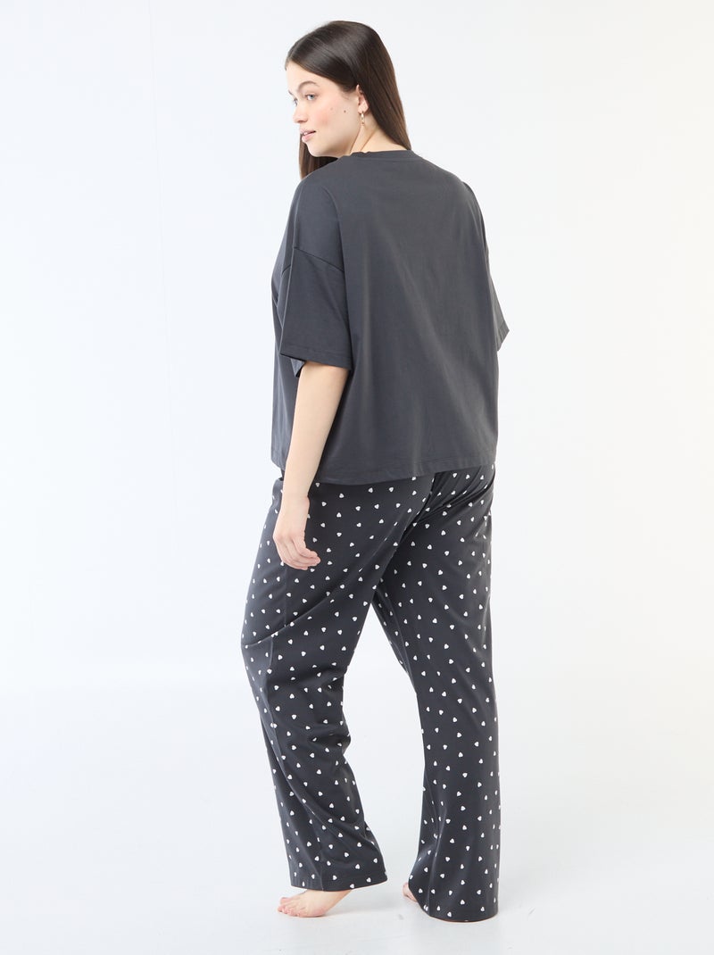 Pyjama 2 pièces 'Disney' 'Panpan' Noir - Kiabi