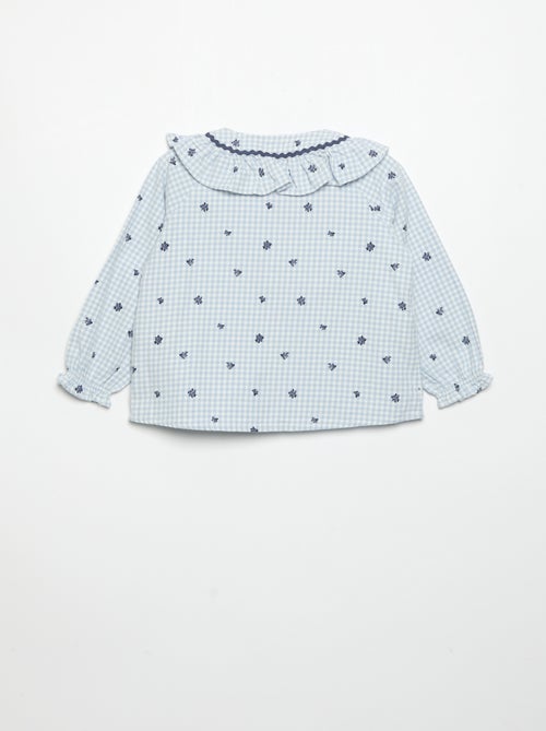 Pyjama 2 pièces en flanelle - Haut boutonné + pantalon - Kiabi Pyjama 2 pièces en flanelle - Haut boutonné + pantalon - Kiabi