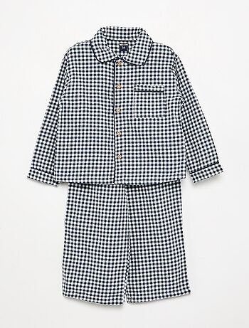 Pyjama 2 pièces en flanelle - Haut boutonné + pantalon