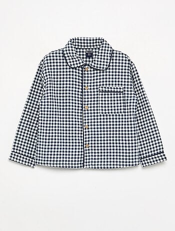 Pyjama 2 pièces en flanelle - Haut boutonné + pantalon