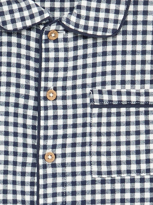 Pyjama 2 pièces en flanelle - Haut boutonné + pantalon - Kiabi