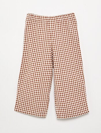Pyjama 2 pièces en flanelle - Haut boutonné + pantalon