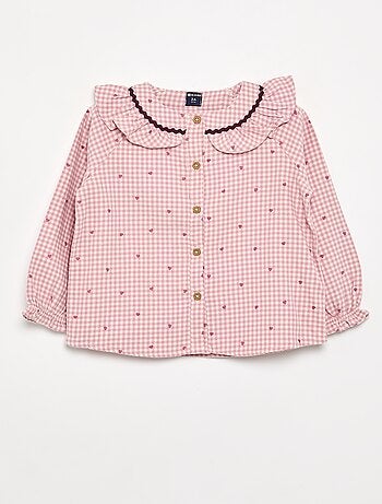 Pyjama 2 pièces en flanelle - Haut boutonné + pantalon