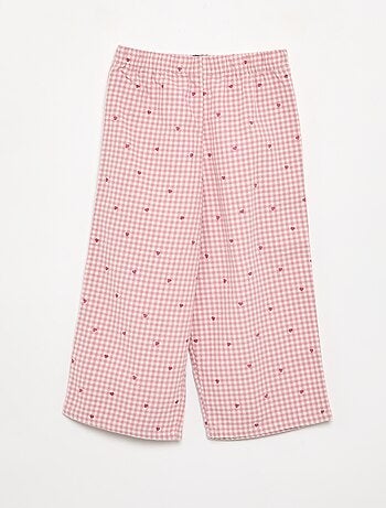 Pyjama 2 pièces en flanelle - Haut boutonné + pantalon