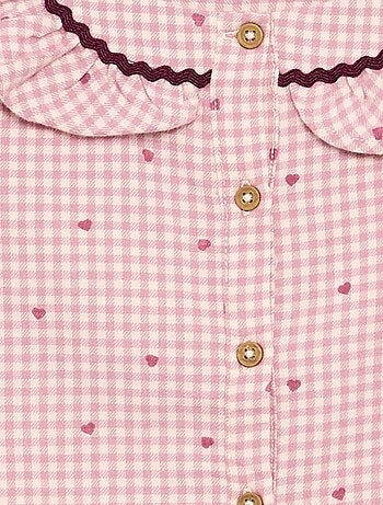 Pyjama 2 pièces en flanelle - Haut boutonné + pantalon