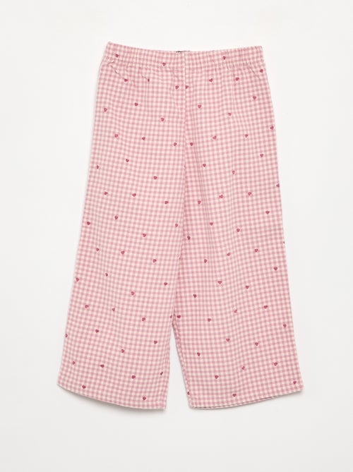 Pyjama 2 pièces en flanelle - Haut boutonné + pantalon - Kiabi Pyjama 2 pièces en flanelle - Haut boutonné + pantalon - Kiabi