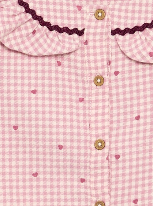 Pyjama 2 pièces en flanelle - Haut boutonné + pantalon - Kiabi Pyjama 2 pièces en flanelle - Haut boutonné + pantalon - Kiabi