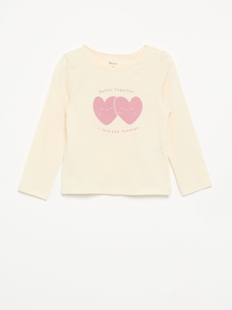 Pyjama 2 pièces en jersey Beige - Kiabi