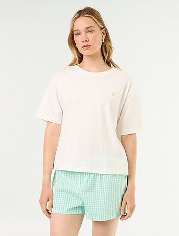 Pyjama 2 pièces en jersey de coton - T-shirt + short