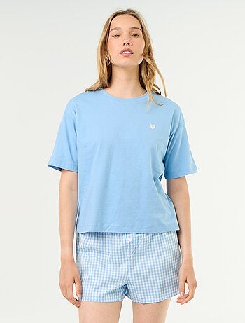 Pyjama 2 pièces en jersey de coton - T-shirt + short