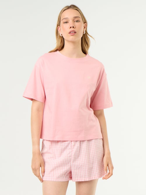 Pyjama 2 pièces en jersey de coton - T-shirt + short - Kiabi Pyjama 2 pièces en jersey de coton - T-shirt + short - Kiabi