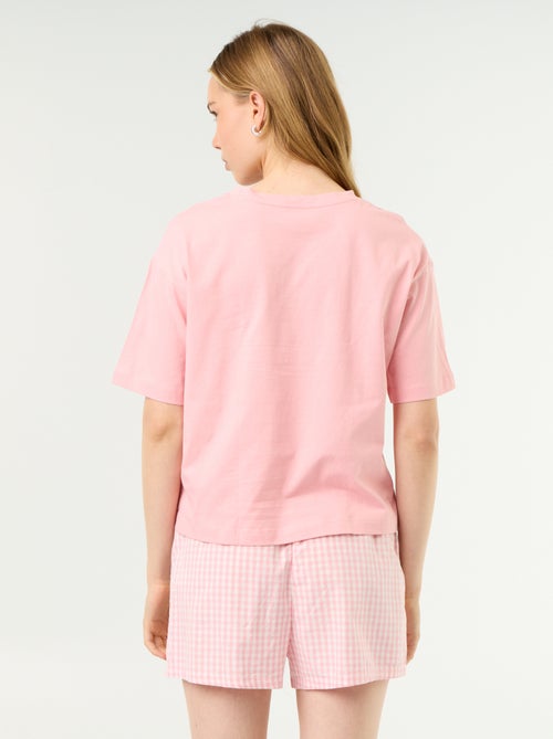 Pyjama 2 pièces en jersey de coton - T-shirt + short - Kiabi Pyjama 2 pièces en jersey de coton - T-shirt + short - Kiabi