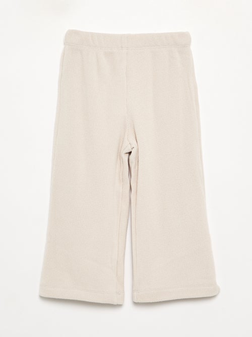 Pyjama 2 pièces en maille gaufrée - Sweat + pantalon - Kiabi Pyjama 2 pièces en maille gaufrée - Sweat + pantalon - Kiabi