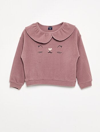 Pyjama 2 pièces en maille gaufrée - Sweat + pantalon