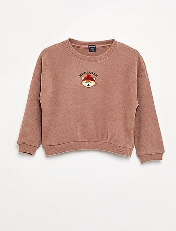 Pyjama 2 pièces en maille gaufrée- Sweat + pantalon