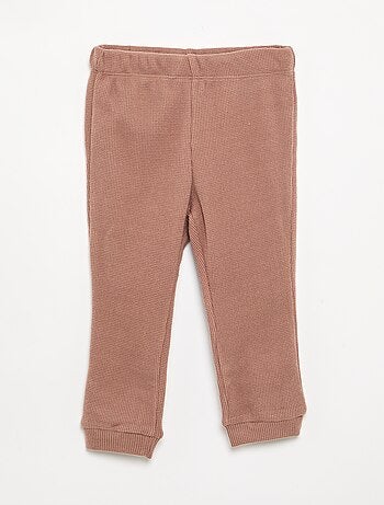Pyjama 2 pièces en maille gaufrée- Sweat + pantalon